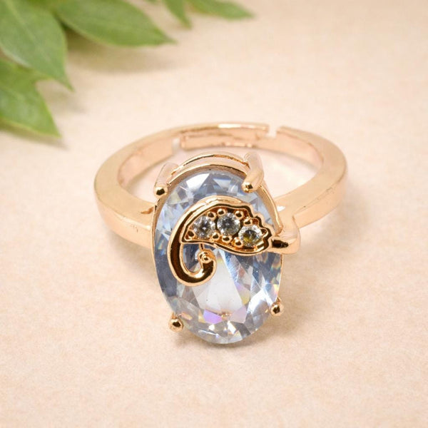Gold Plated Cushion Moonstone Ring with CZ Diamonds | Statement Cocktail Ring | Bridal Wedding Engagement Ring | Gift for Women