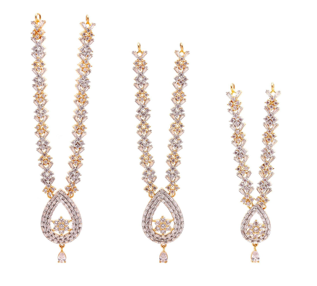White Necklace For Krishna Ladu Gopal | Kanthi Mala Shringar | Traditional Mandir Jewelry | Janmashtami Pooja Temple Decoration Accessory — 3