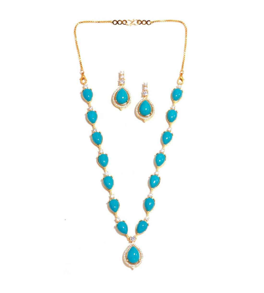 22K Gold Plated Brass Necklace Set | Traditional Indian Wedding Necklace | Engagement Necklace |Party Wear Statement Necklace | Gift for Her — 5