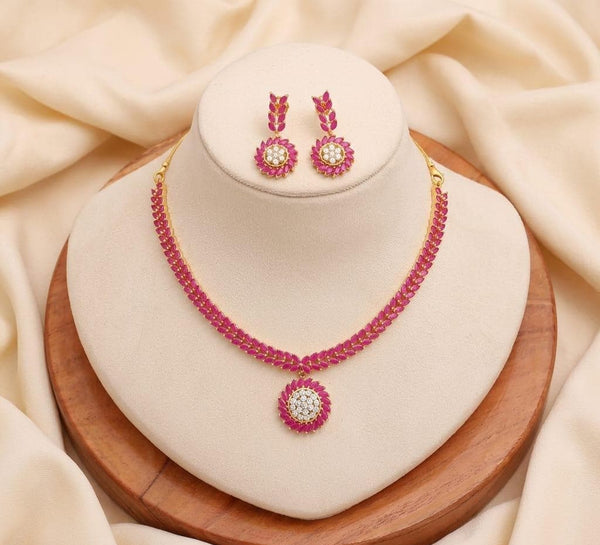 Ruby & Multi Stone Gold Plated Necklace Set for Women | Indian Wedding Bridal Jewellery | Traditional Party Wear Necklace | Gift for Her