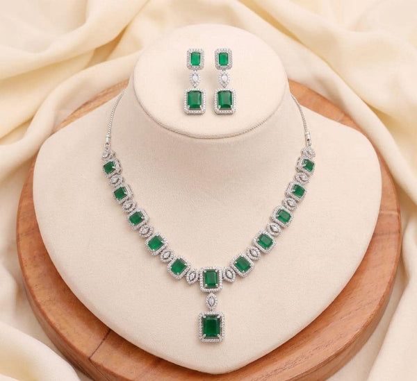 Ruby & Emerald Gold Plated Necklace: Indian Bollywood Jewelry