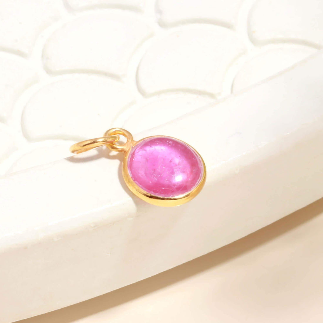 Natural Russian Emerald Pendant | 9K Gold Triangle Cabochon Emerald Charm | 19 Ct Bezel Set Fine Jewelry | Gift For Women | Gemstone Charm